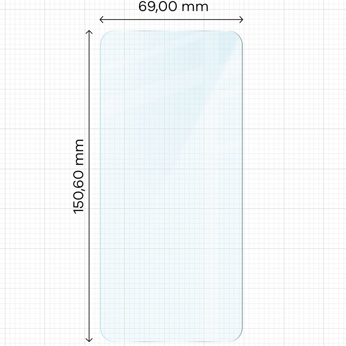 Zdjęcie na miarce szkła hartowanego Bizon Glass Clear do Samsung Galaxy S21 FE